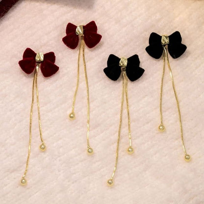 Bow Threader Earring