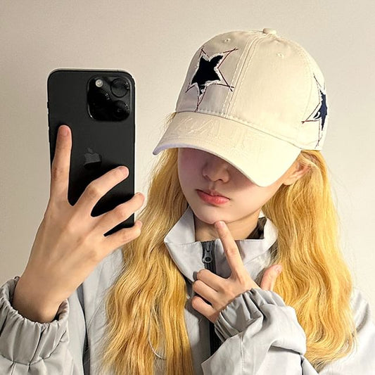 Embroidered Star Cap