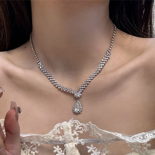 Necklace Rhinestone Drop