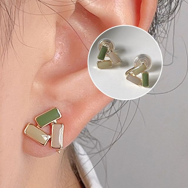 Geometric Earring Glaze Clip-On