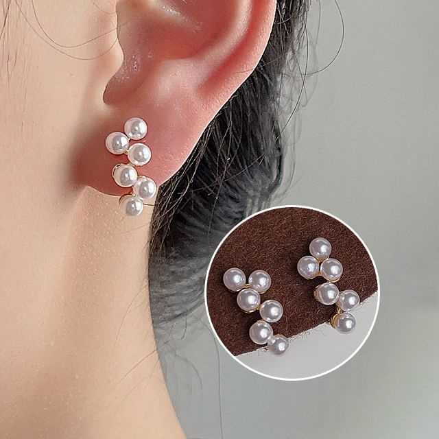 Cuff Ear Pearl Alloy Faux