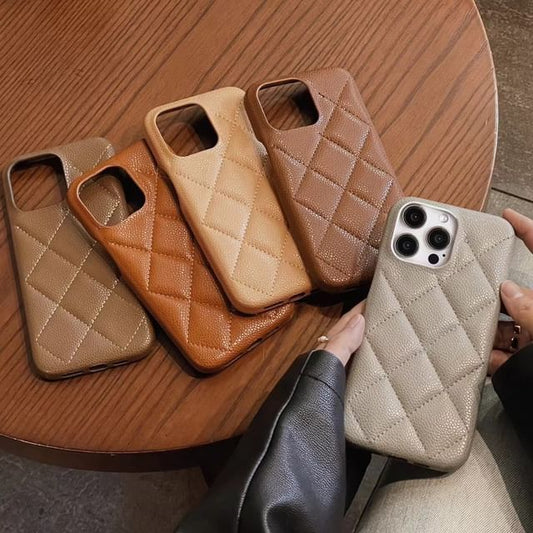 Phone Leather Quilted Case Faux