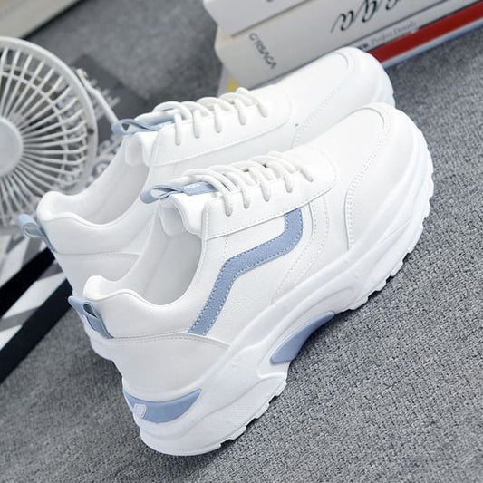 Two Tone Platform Sneakers