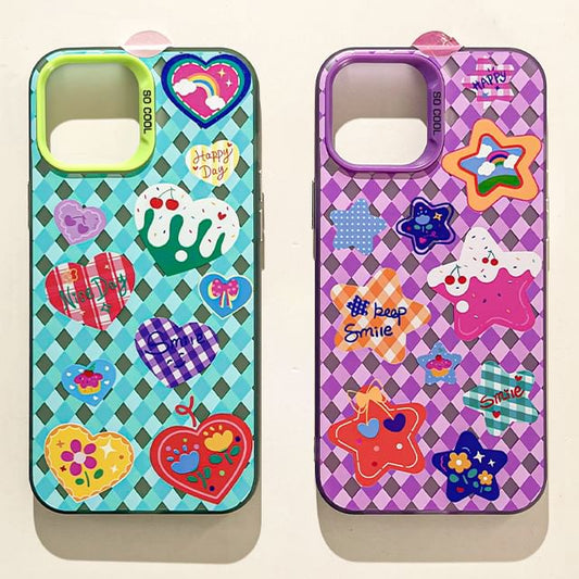 Case Argyle Star / Phone Heart