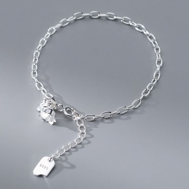 Floral Sterling Silver Bracelet