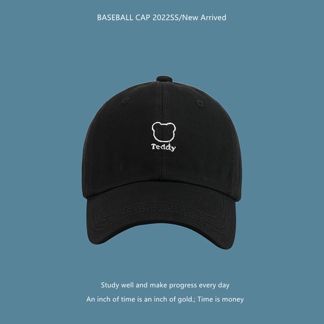 Bear Embroidered Baseball Cap