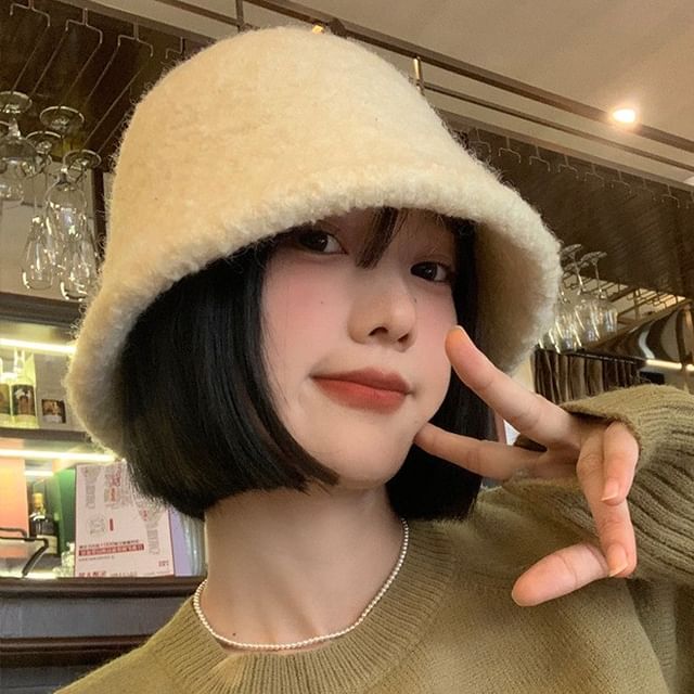 Plain Cloche Hat Wool