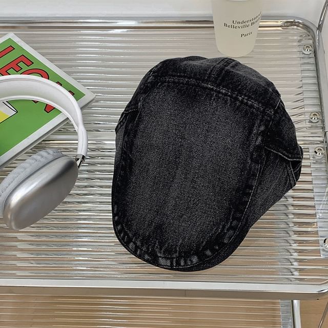 Washed Flat Cap Denim