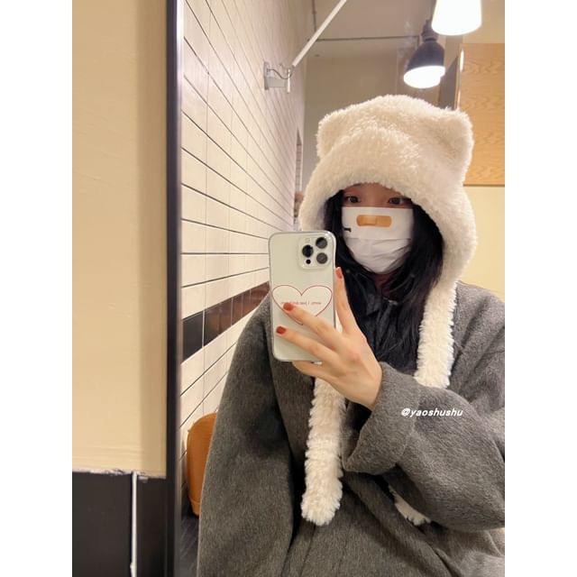 Hat Ear Trapper Cat Chenille