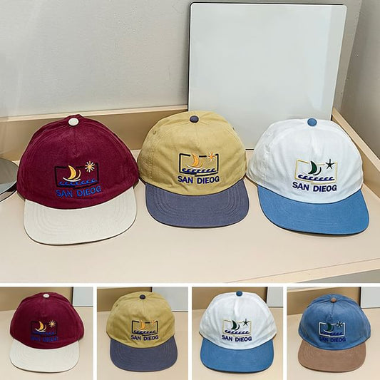 Embroidered Color Panel Baseball Cap