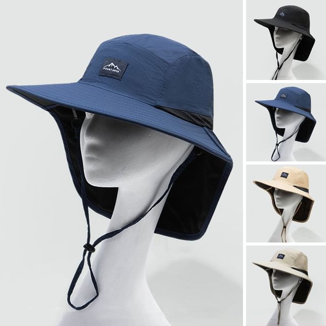Boonie Protection Neck with Applique Sun Flap Hat