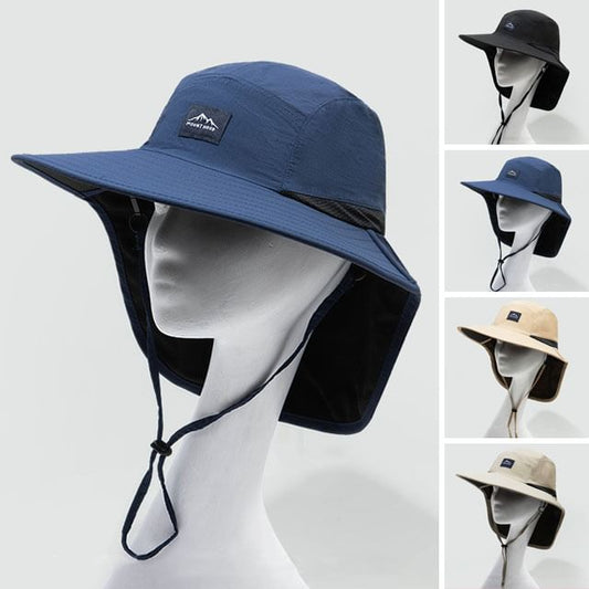 Boonie Protection Neck with Applique Sun Flap Hat