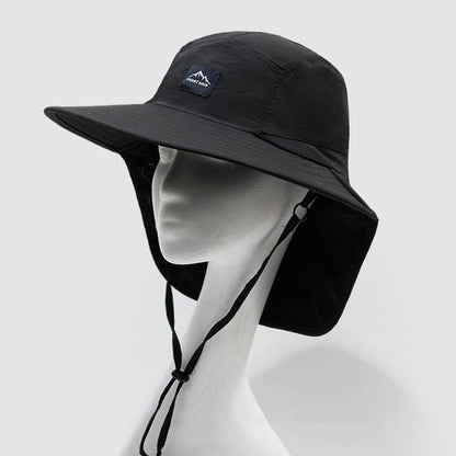 Applique Boonie Hat with Sun Protection Neck Flap