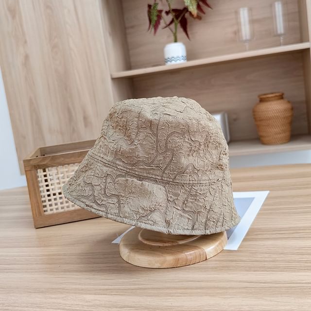 Plain Shirred Bucket Hat