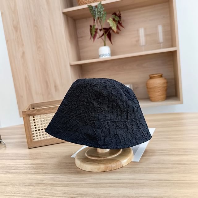 Hat Plain Shirred Bucket