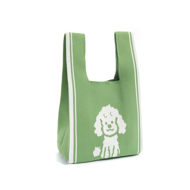 Tote Dog Bag Knit Jacquard