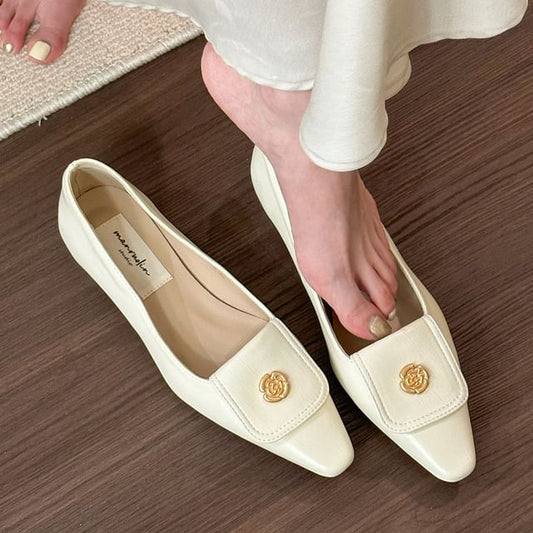 Loafers Flower Accent