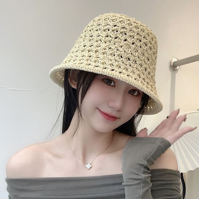 Straw Hat Foldable Bucket
