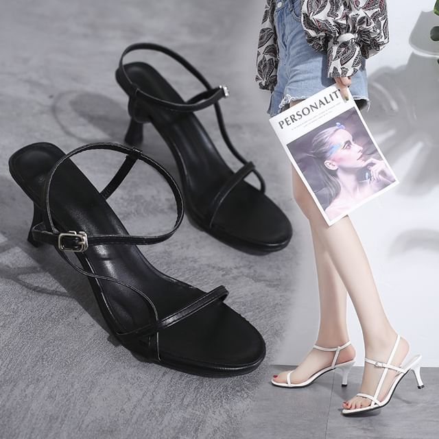 Heel Sandals Strap Ankle High