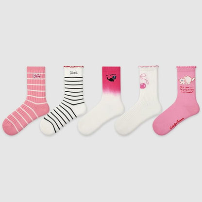 Set of 5 Pairs: Print Socks