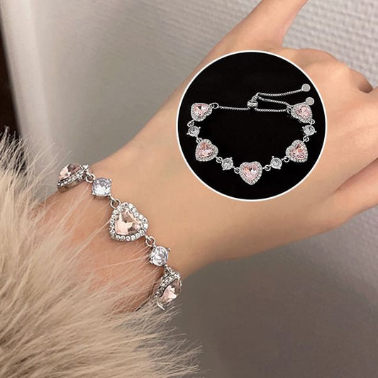 Heart Rhinestone Bracelet