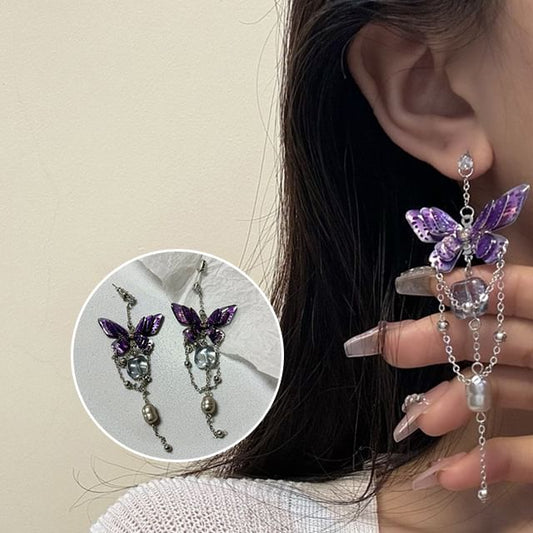 Earring Butterfly Drop