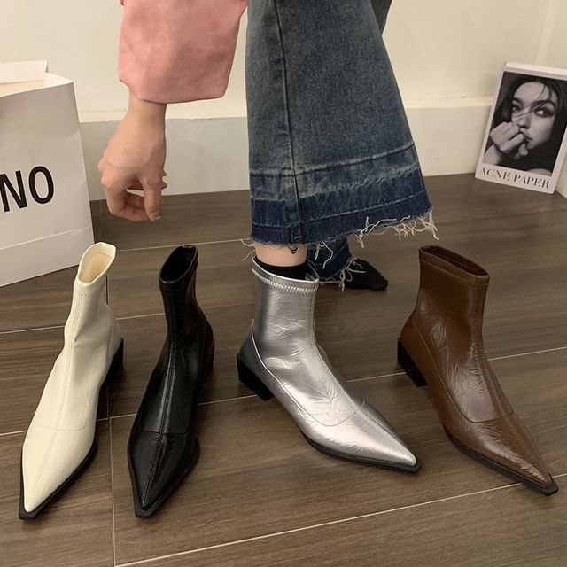 Chunky Short Boots Heel