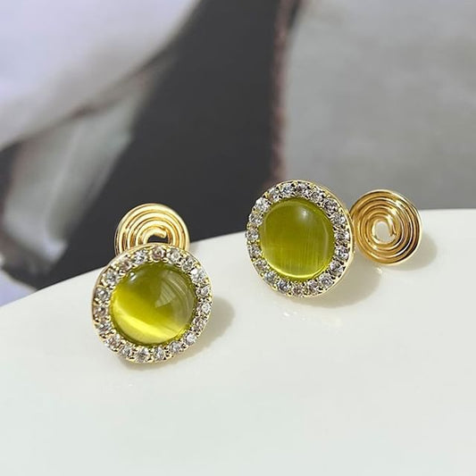 Ear Eye Faux Stone Rhinestone Cuff Alloy Cat