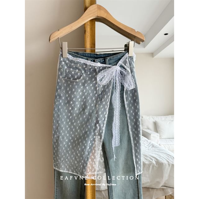 Decorative Lace Half Apron Skirt for Layering