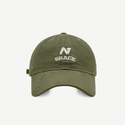 Letter Embroidered Cap