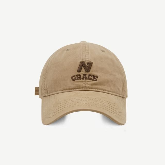 Letter Embroidered Cap