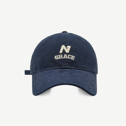 Letter Embroidered Cap