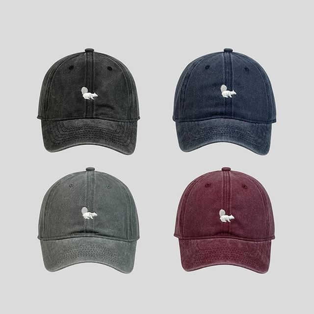 Embroidered Squirrel Baseball Cap