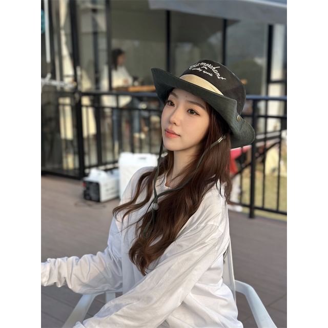 Embroidered Hat Letter Boonie