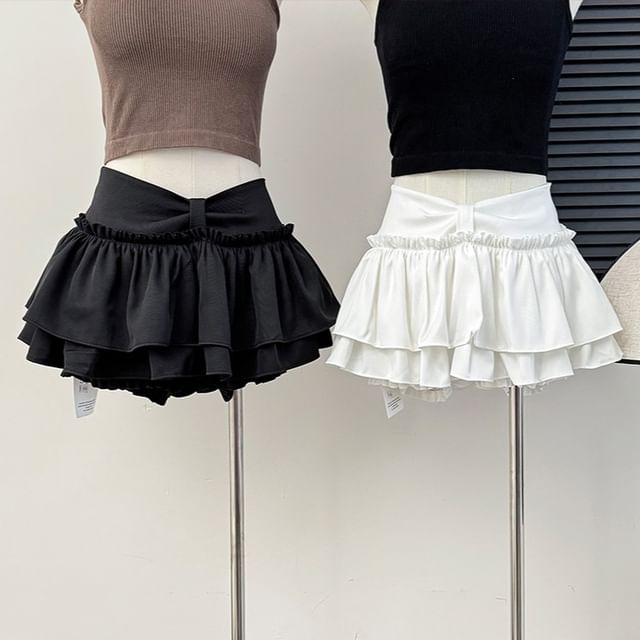 Layered Mini Skirt with Waist Detail