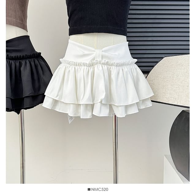 Layered Mini Skirt with Waist Detail