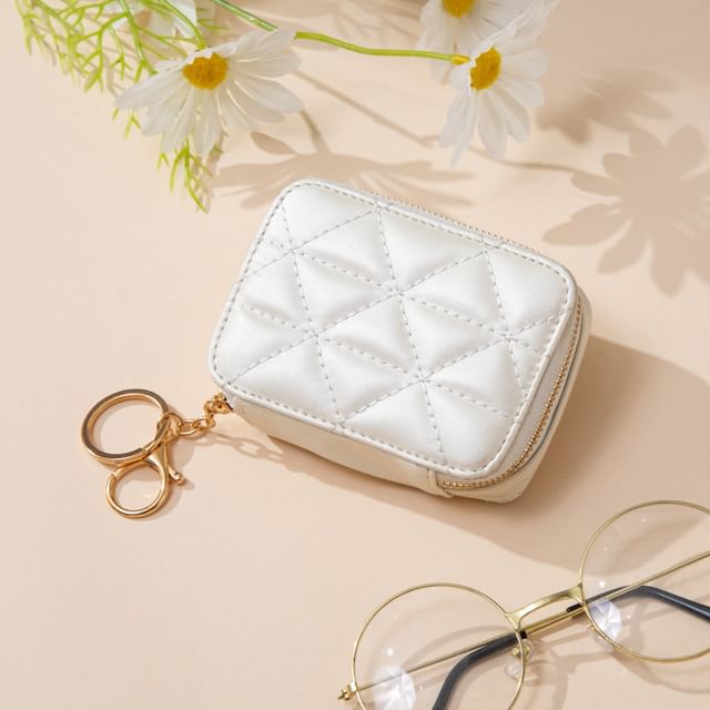 Mini Quilted Makeup Pouch