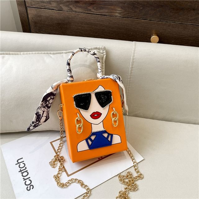 Print Crossbody Face Bag