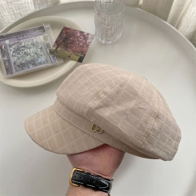Plain Rhinestone Cap Newsboy Accent
