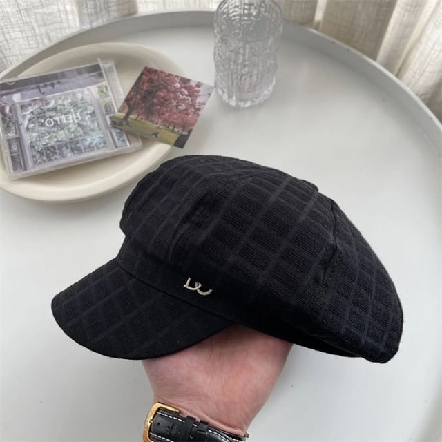 Plain Rhinestone Cap Newsboy Accent