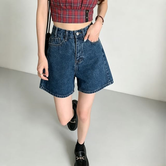 High Waist Denim Shorts
