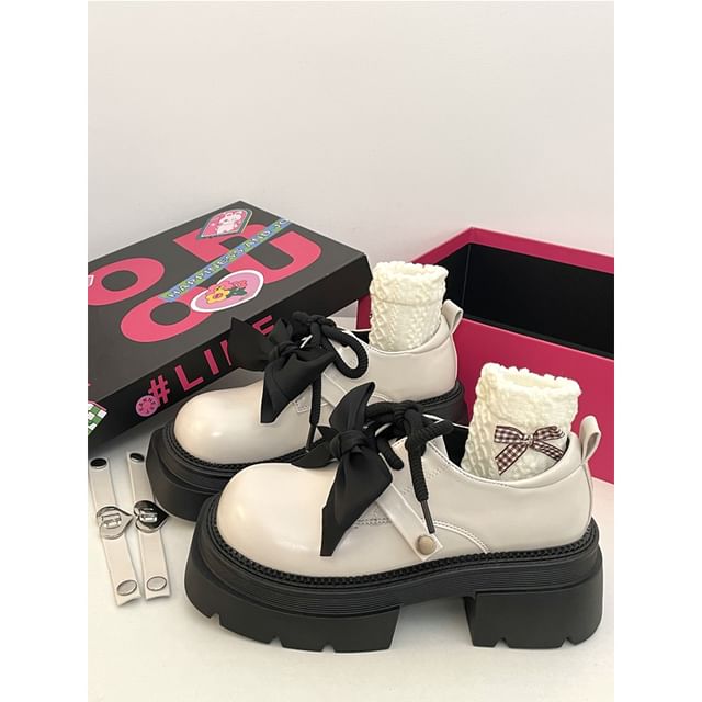 Platform Bow Lace Ups