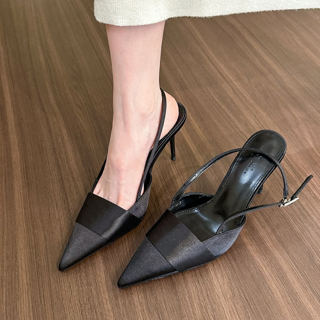 Stiletto Pointed Slingback Heel Sandals Toe