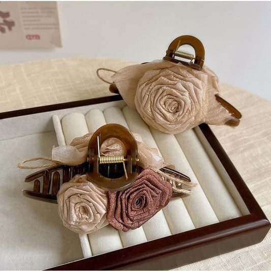 Floral Fabric Hair Clamp / Hair Clip