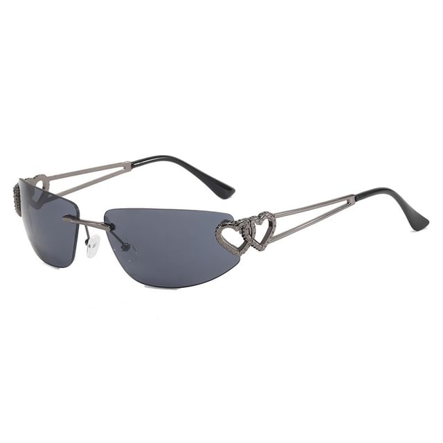 Heart Rimless Sunglasses