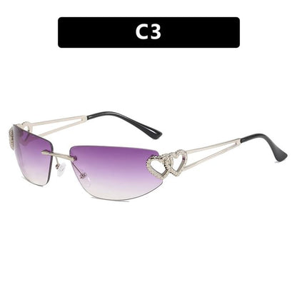 Heart Rimless Sunglasses