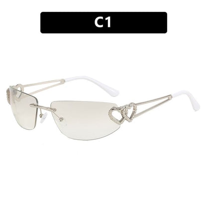 Heart Rimless Sunglasses