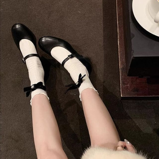 Jane Chunky Mary Heel Pumps