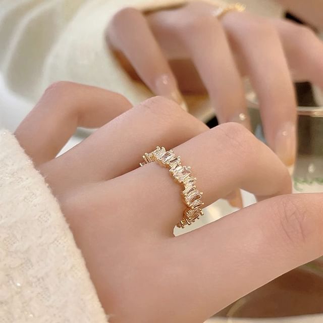 Ring Open Rhinestone Alloy