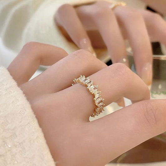 Ring Open Rhinestone Alloy